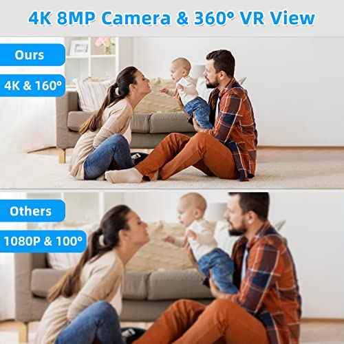 4K Nanny Cam Hidden Camera Supports 2.4G&5GHz WiFi, Hidden Camera Charger, Small Nanny Cam with Human Detection, Night Vision, 160¡ÆWide View-Angle, Type C Nanny Camera for Home
