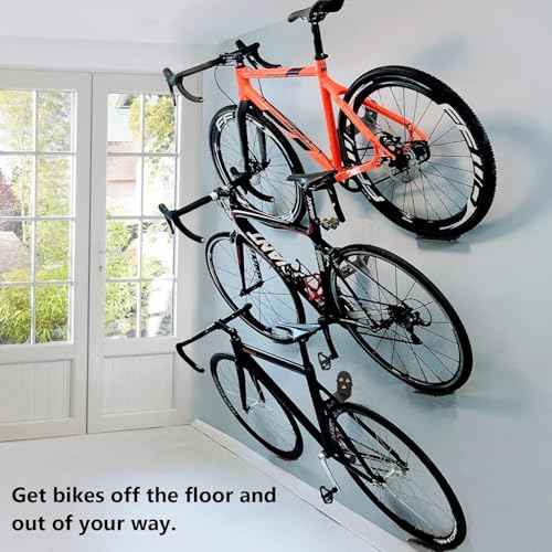Eapele Bike Pedal Hanger Bicycle Wall Mount Horizontal Hanger, Heavy-duty 10GA Steel Plates Made, Support to 150lb, Compatible with Platform Pedal, Clipless Pedal, and Hybrid Pedal£¨3pcs£©