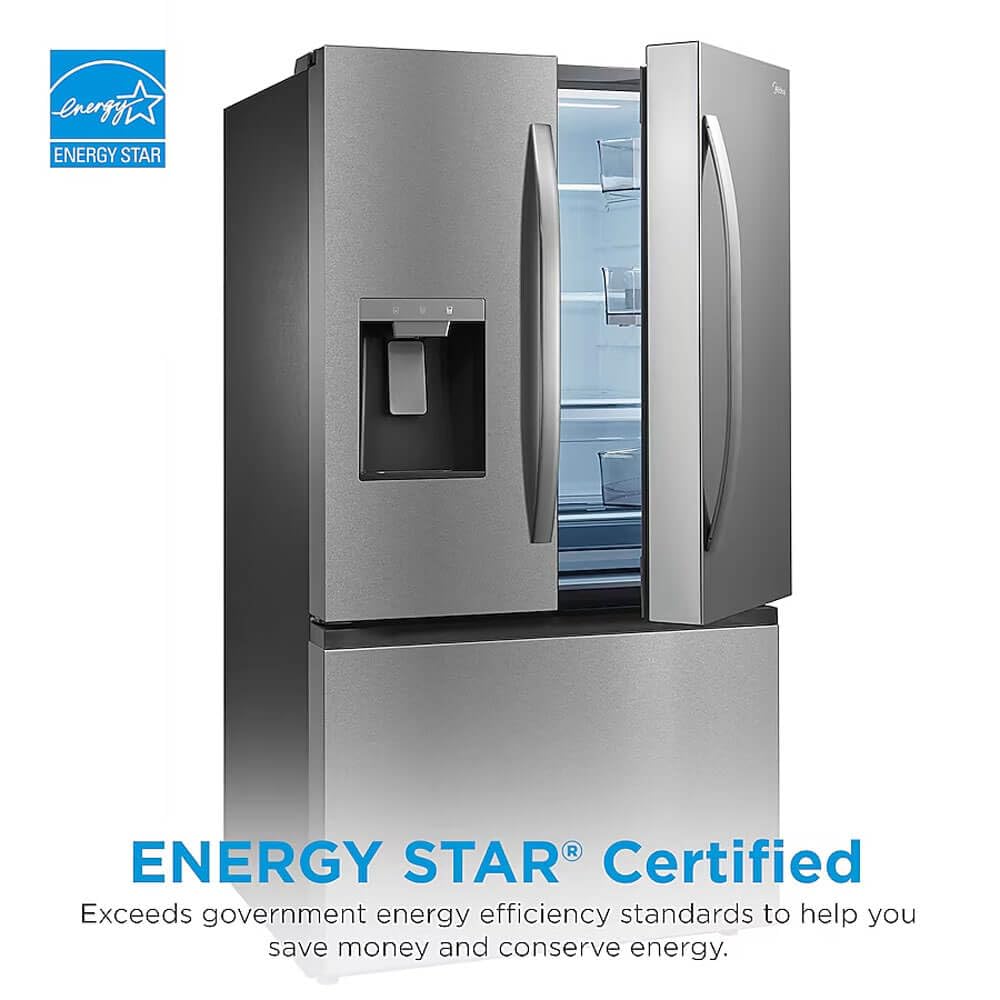 Midea MRF29D6AST 29.3 Cu. Ft. Stainless 3-Door French Door Smart Refrigerator