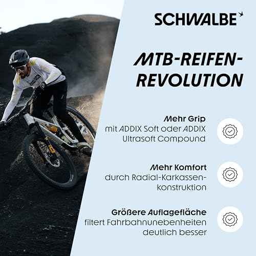 SCHWALBE Albert Tire - 29 x 2.50, Tubeless, Folding, Black, Evolution Line, Trail Pro, Addix Ultra Soft, Radial, E-50
