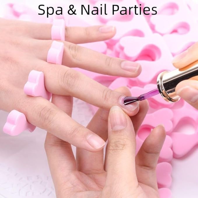200pcs Sponge Toe Separators Pedicure Set for Nail Polish- Premium Nail Art Painting and Polishing Tool Kit, 4 Funy Color