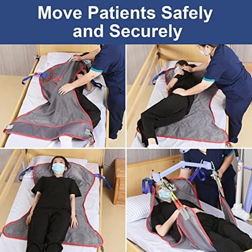 Universal Full Body Patient Lift Sling, Mesh Fabric Patient Sling Transfer and Bathing aids, 500lb Weight Capacity (Small)