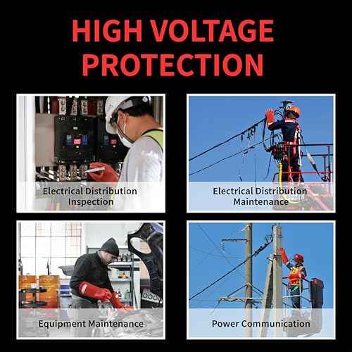 Class 1 Insulated Electrician Gloves - High Voltage Dielectric Electrical Gloves For Electrician,8000V AC