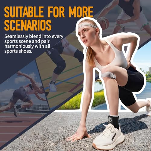 Jupiter Ankle Brace for Sprained Ankles for Women & Men, Made of Neoprene with Dual Springs, for Injury Recover, Running, Basketball and Cycling(Black L 14‘’-16‘’)