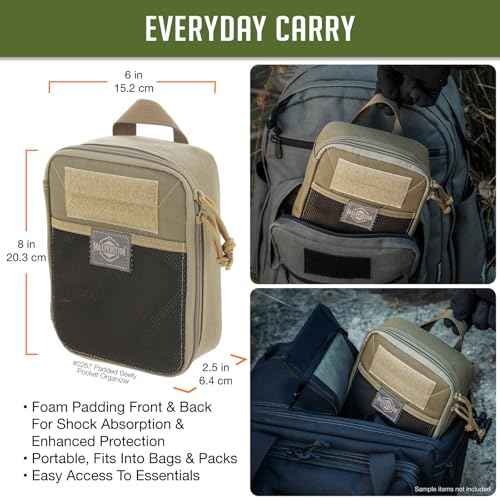 MAXPEDITION Padded Beefy Pocket Organizer (6¡± x 2.5¡± x 8¡±) EDC Pouch, Tactical Tool Pouch for Organization, MOLLE Accessories for Everyday Carry, 0267