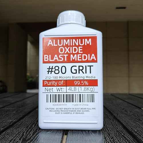 #80 Grit Aluminum Oxide Sandblasting Medium (4 Lbs/1.8 Kg) Fine Sandblasting Medium - Application: Used As Abrasive And Medium For Sandblasting Cabinets And Sandblasting Machines. (Purity 99.5%)