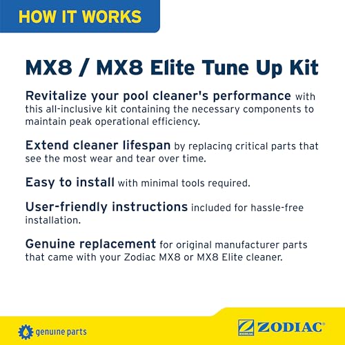 Zodiac Genuine Parts MX8 / MX8 Elite Factory Tune Up Kit R0796200, All-Inclusive Suction Cleaner Performance Tune-Up Kit MX8 and MX8 Elite