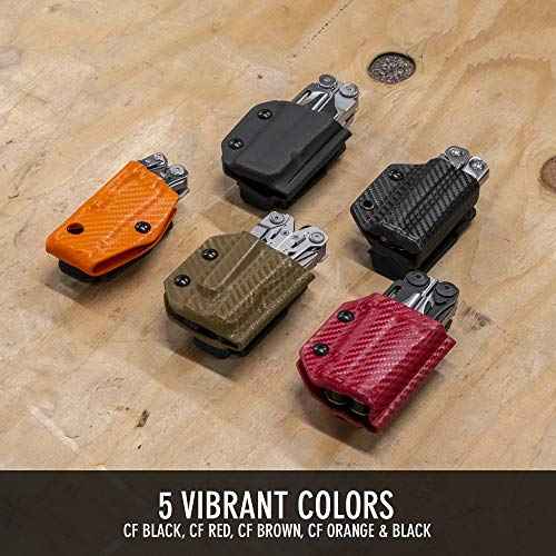 Clip & Carry Kydex Multitool Sheath for LEATHERMAN Free P4 - Made in USA (Multi-Tool not Included) EDC Multi Tool Holder Holster Cover