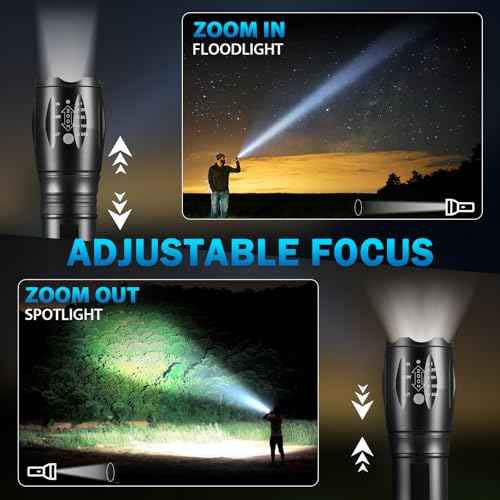 12Pack LED Flashlights High Lumens, 5Mode Tactical Flashlight for Home, Small Flashlights Powerful, Pocket Flashlight Bright, Adjustable Torch Light, Mini Flash Light for Emergencies Camping Outdoor