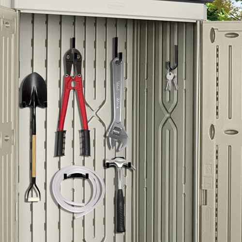 6Pcs Storage Shed Hooks for Suncast/Craftsman, J-Shape and U-Shape Suncast Shed Accessories, Premium ABS Garden Garage Storage Organization, Shed Shelves for Hanging Shed Organization Supplies