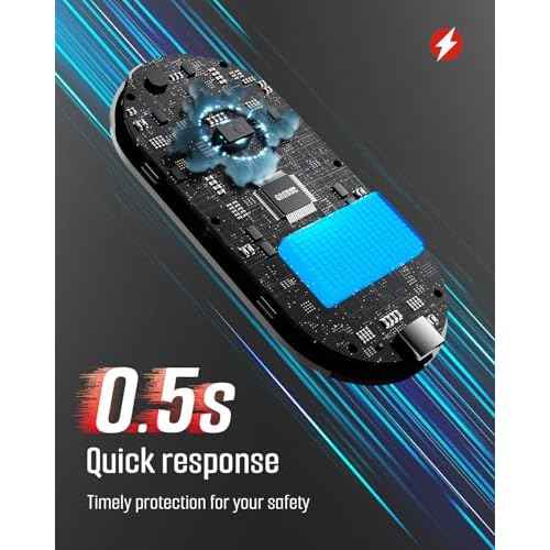DS-399 Portable Carbon Monoxide Detectors, 168HR Standby, Rechargeable 3-in-1 CO Detector with Audible & Visual Alerts for Travel & Camping, CO Meter for Home, Car & Tent - Dark Blue
