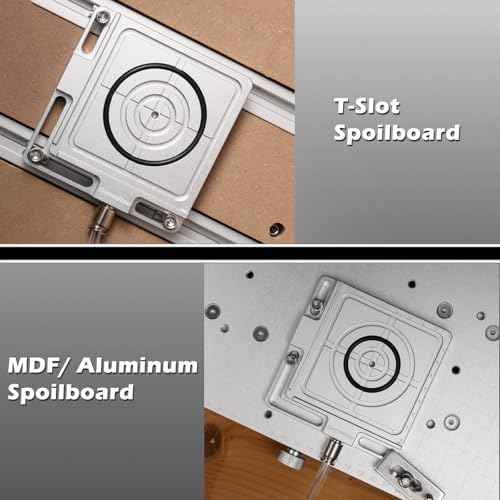 SainSmart Genmitsu Vacuum Clamp Pod, Aluminum CNC Hold Down Kit for Woodworking, Metal, Acrylic, High-Precision CNC Router Accessory for Milling Project, Size 4.7" x 4" x 0.6" (120 x 102 x 15mm)