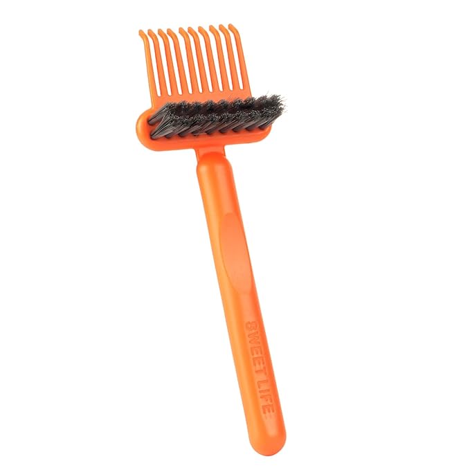 Boar Bristles Hair Brush for Women and Men, Detangling Hair Brush for Smoothing Massage Add Shine, Nylon&Boar Bristles Detangler brush for Hair Healthy (Cleaner-Orange)