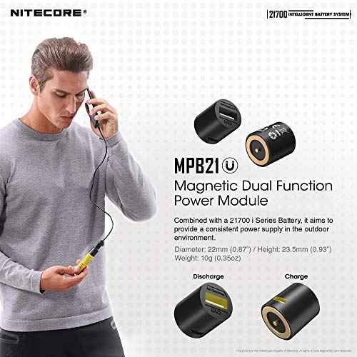 Nitecore MPB21 Mini Rechargeable Lantern Flashlight Bundle with 5000mAh Battery Charger and LumenTac Micro USB Cable