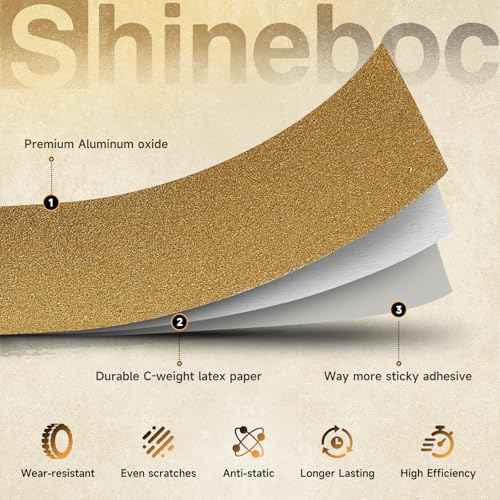 240 Grit Sandpaper Roll PSA Sand Paper Self Adhesive Stickyback Longboard 2-3/4" Wide 13 Yard Continuous Sanding Sheets for Hand Sanding Blocks, Woodworking, Metal, Plastic, Sanding Blocks