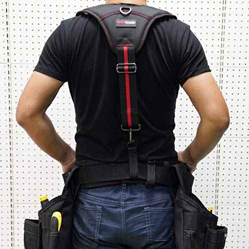 MELOTOUGH Tool Belt Suspenders for Work Belt Suspenders Heavy Duty Padded Suspenders for Electrician/Construction/Farmer