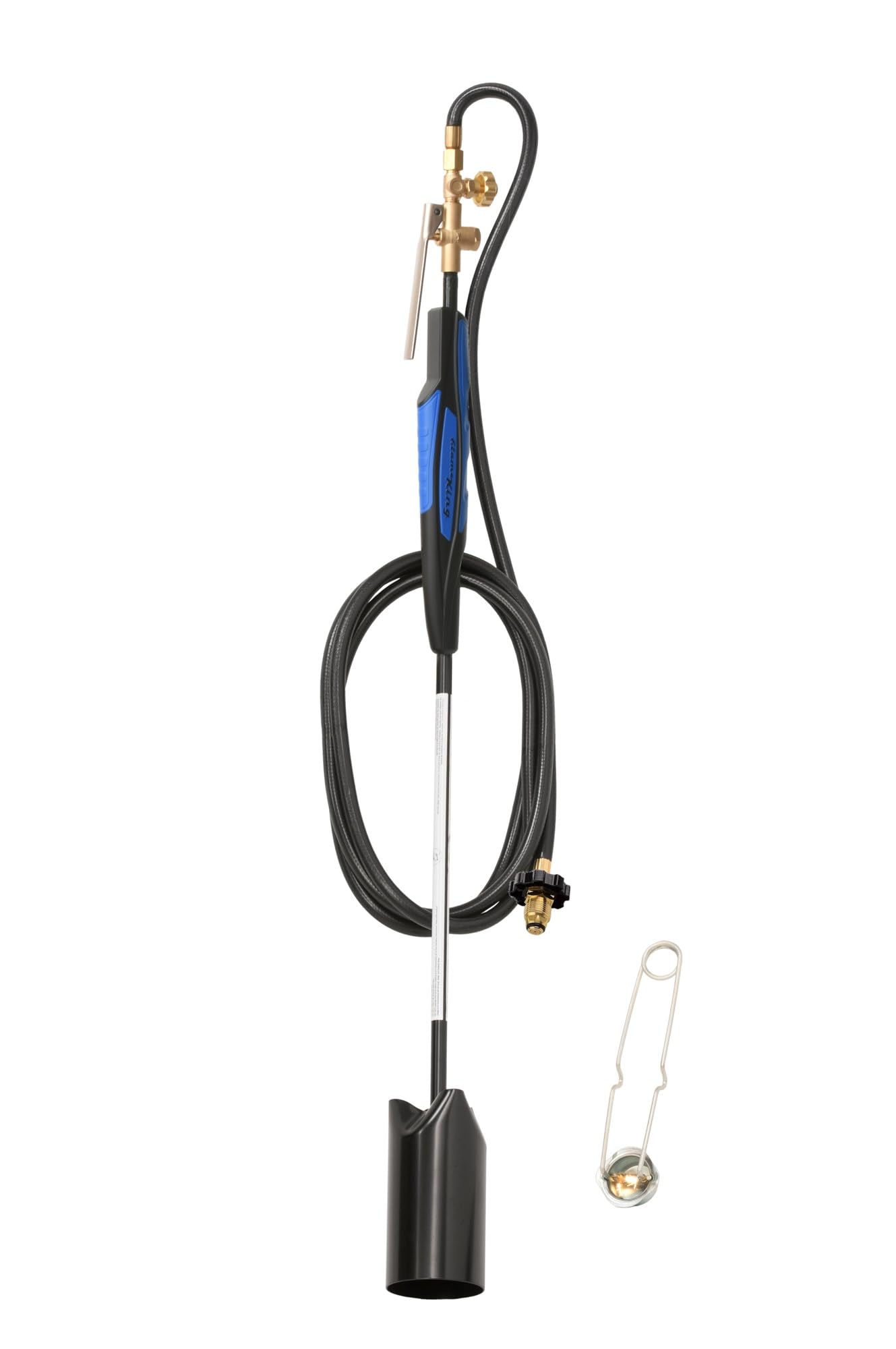Flame King Propane Torch Kit Heavy Duty Weed Burner, 500,000 BTU with Flint Striker, with 10-ft Hose Regulator Assembly