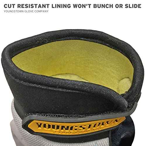 Youngstown Glove Cut Resistant General Utility Synthetic Work Gloves For Men - Kevlar Lined - Gray, X-Large