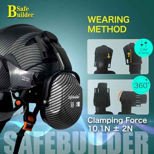 30dB Ear Muffs Hard Hats Type Safety Earmuffs For Safety Helmet Hearing Protection Earmuffs ANSI S3.19