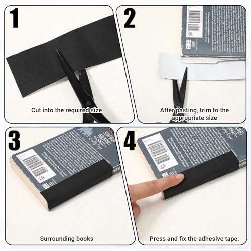 Book Repair Tape 2 Inch ¡¿ 33 Feet Book Binding Tape Cloth Bookbinding Repair Tapes Matte Self Adhesive Non Reflective Cloth Books Tapes for Repairing Old & Antique Books (Black)