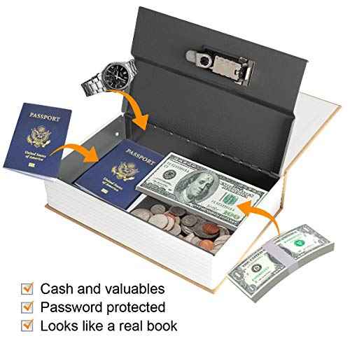 EIOUMAX Real Pages Diversion Book Safe with Combination Lock,Hollowed Out Book Anti-Theft Safe -Alice in Wonderland£¨Full Size£©