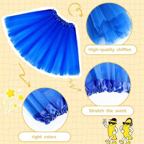 5Pcs Halloween Costume Accessories Adult, Yellow/Purple Beanie Goggle Glove Skirts Halloween Party Costume Set