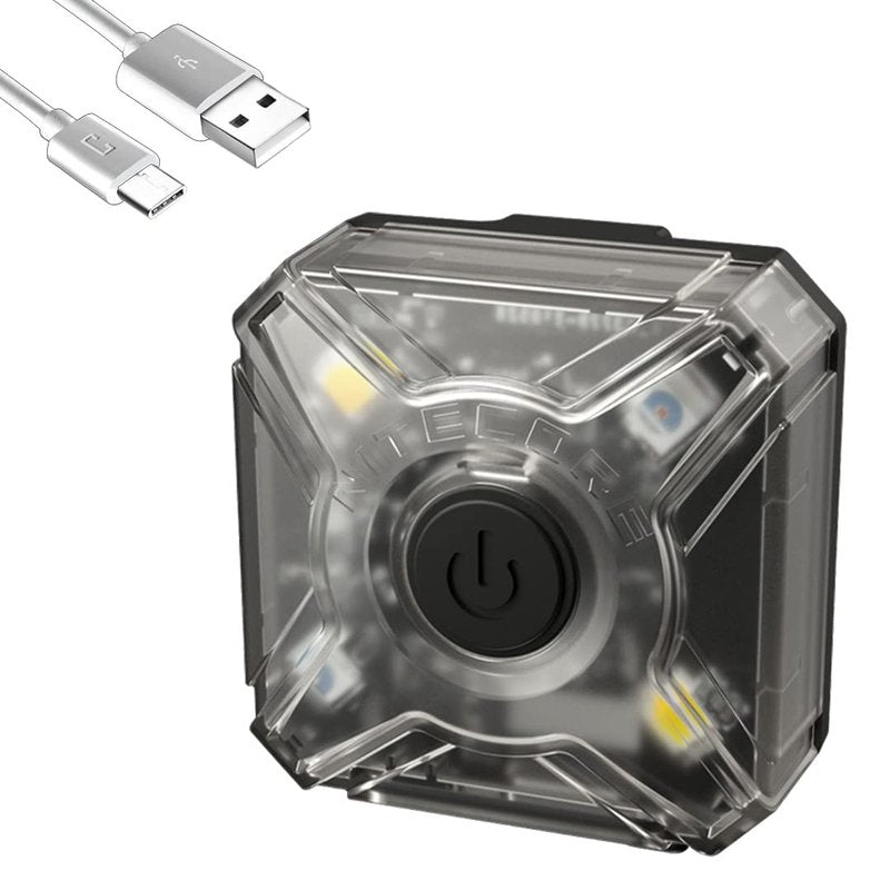 Nitecore NU05 v2 Signal and Safety Light, USB Rechargeable Red White LEDs with LumenTac Charging Cable