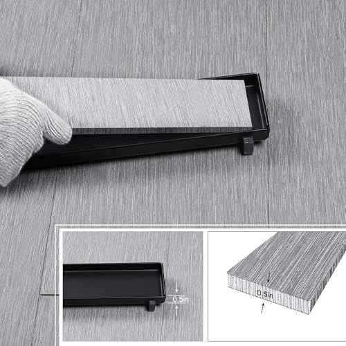 30-Inch Linear Shower Drain with Tile Insert Matte Black Cover, Rectangle Floor Drain Brushed 304 Stainless Steel Including Hair Strainer
