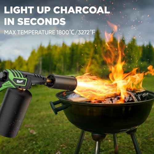 2 PCS Powerful Propane Torch Head, Campfire Starter, Charcoal Lighter, Welding Torch Head for Searing Steak, Soldering, Brazing, Stripping Paint(Tank Not Included)
