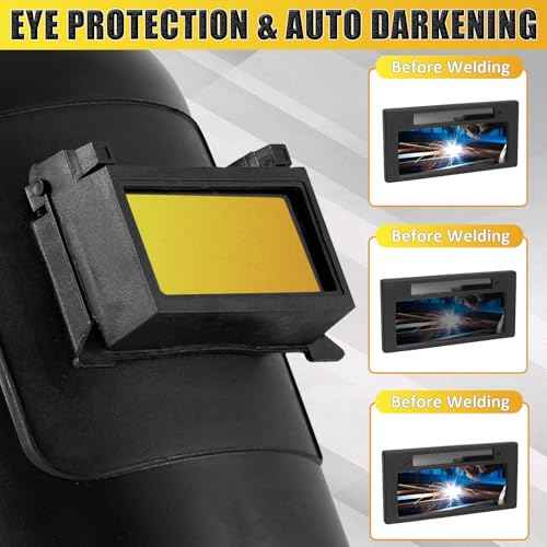 Auto Darkening Welding Lens, Shade 10 True Color Welding Lens Gold 2x4 1/4 Welding Lense for Sugar Scoop Welding Hood or Pancake Welding Hood (Len Inside the Gloves)
