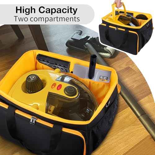 Storage Bag Compatible with Wagner Spraytech C900134 Steamer Adjustable Carrying Bag Case Portable Steam Cleaner Storage Bag with Extra Pockets for Accessories, Bag Only