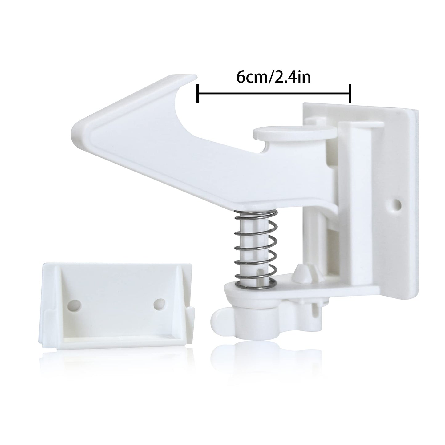 Vmaisi 10 Pack Cabinet Locks for Babies Child Safety Latches - 3.5 Inches Longer Baby Proofing Cabinets Drawer Lock with Adhesive Easy Installation