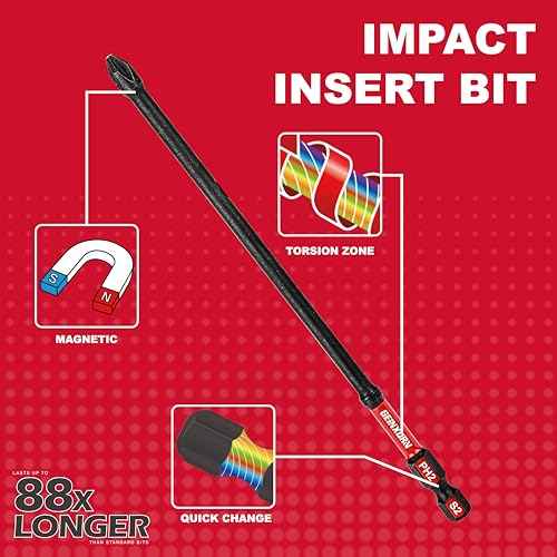 Impact Tough #2 Phillips 6 in. D2 Steel Long Extension Insert Driver Bits,6Pack 1/4 Inch Hex Shank Long Cross Magnetic PH2 Screwdriver Bits Set