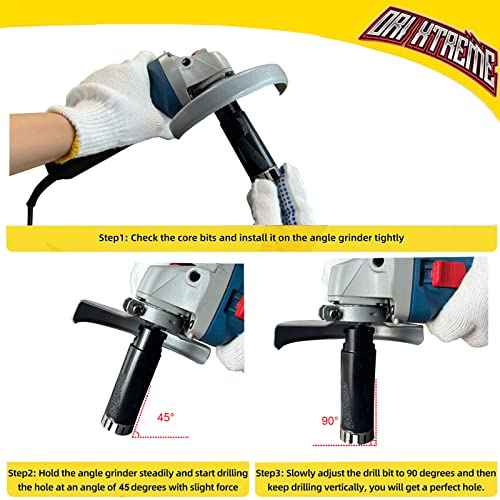 Diamond Core Drill Bits 1-3/8 Inch Granite Hole Saw for Dry Drilling Concrete Marble Stone with 5/8-11 Thread 35mm