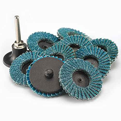 30 Pcs 2 Inch Mini Flap Disc, Assorted 40/60/80 Set, High Density Zirconia Grinding Flap Disc, with 1/4 inch Shank Holder, On Metal Grinding, for Angle Die Grinder (Pack of 30)