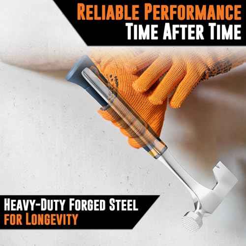 Mutt Tools Professional Drywall Hammer Hatchet ? 14oz Head ? Ergonomic Grip ? Lath Hammer for Drywall Installation and Demolition
