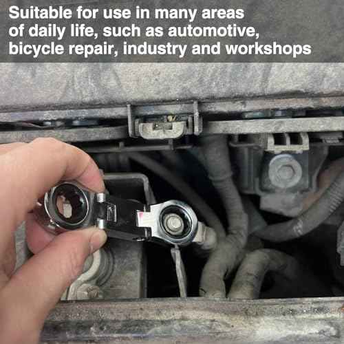 SPEEDWOX 5pcs Double Box End Flex-Head Ratcheting Combination Wrench Set - Metric Wrench Sets