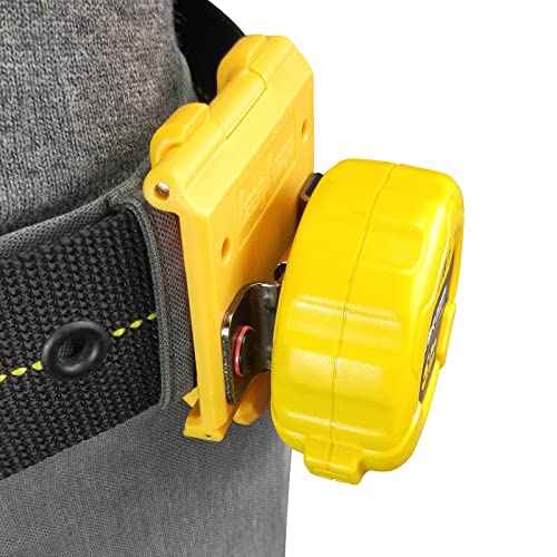 Measuring Tape Holder for Belt, Tape Measure Holster Holder, Holster for Drill with Belt Clip Hook, Yellow, 2Pack