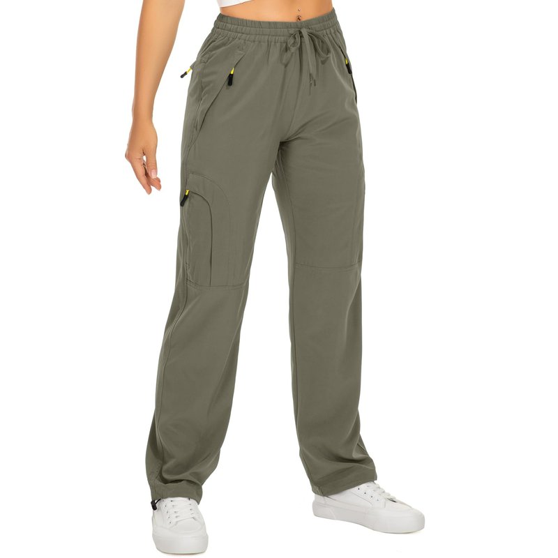 Toomett Women's Hiking Cargo Pants Quick Dry UPF50+ Outdoor Pants for Women Fishing Safari Travel Pants with Pockets,6608,Light Green,L