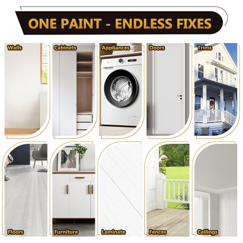 White Touch Up Paint, Appliance Cabinet Furniture Wood Touch Up Paint for Wall