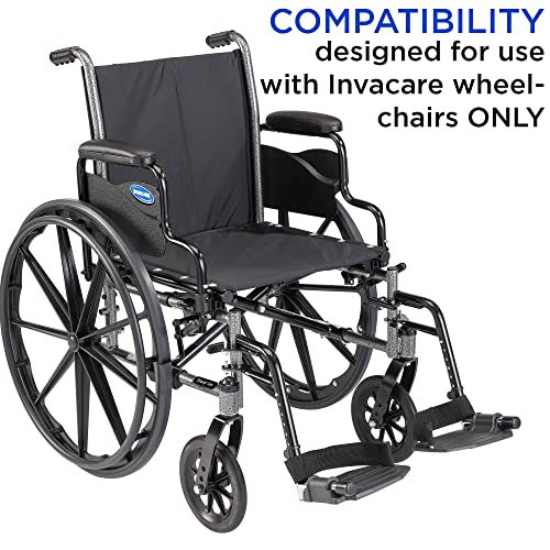Invacare T93HCP Wheelchair Hemi Footrest with Composite Footplate and Heel Loop for Wheelchair, Pair