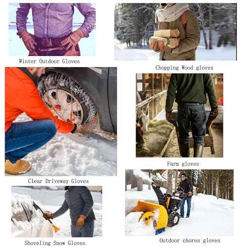 Retro Brown Cowhide Leather Work Gloves for Construction, Yardwork, Gardening with Reinforced Palm for Men & Women