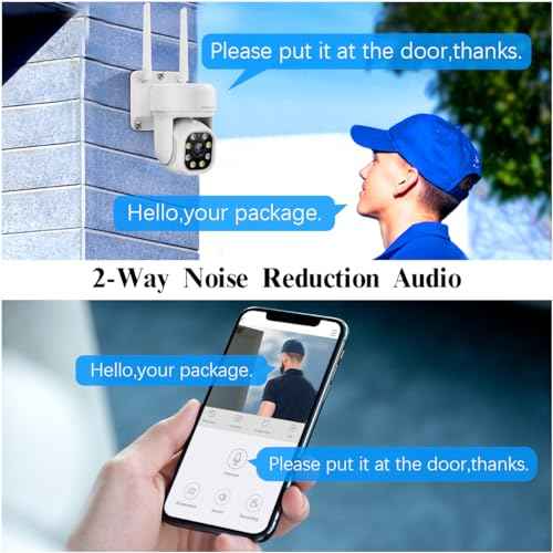 OOSSXX (2-Way Audio & PTZ Camera) 5MP Extend Wireless PTZ Camera WiFi Security System Pan, 24/7 Auto Tracking for Outdoor Indoor,Night Vision,2-Way Audio Surveillance DVR Set