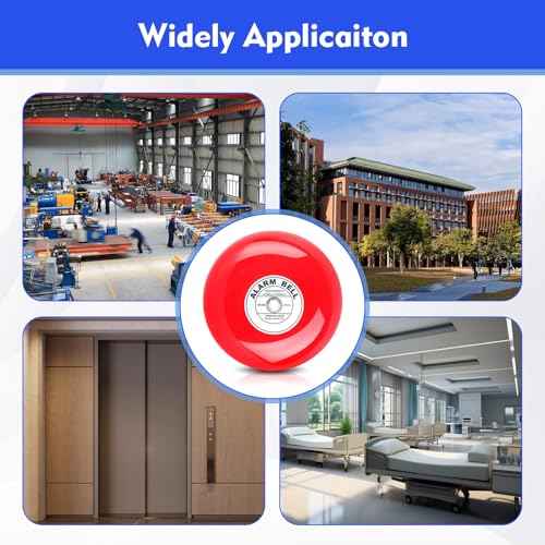 CB-6B 95dB 5.9in Electric Round Fire Alarm Bell, Aluminum Base for School, Home, and Factory Security Ideal for Elevators, Industrial, and Construction Applications (AC 110V)