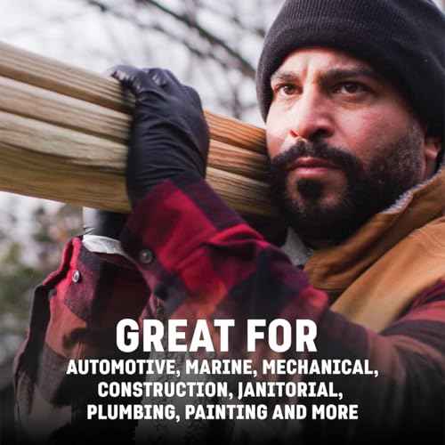 Venom Steel Industrial Nitrile Gloves, Chemical Resistant Disposable Black Gloves, Latex-Free, Powder-Free, Textured Grip, Heavy Duty Two-Layer Protection, 6 mil, XXL, (Pack of 90)