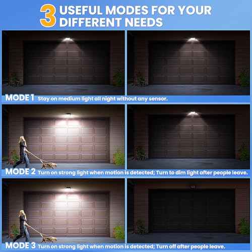 [10 Packs] Solar Motion Sensor Outdoor Lights, Super Bright Solar Lights Outdoor Waterproof, 3 Lighting Modes Security Wall Light for Outside Walking Dog Fence Backyard Deck Garden Door Step Garage