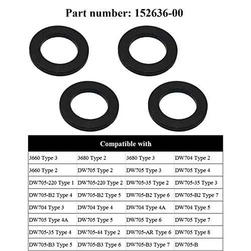 4 PCS 152636-00 Miter Saw Blade Adapter Ring, Miter Saw Replacement Parts, Fits DW718, DWS780, 3660, 3680, DW704, DW705