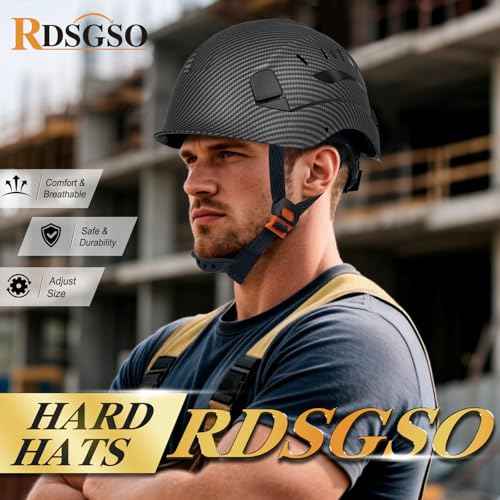 ANSI-Certified Industrial Safety Helmet RGS-6C with Adjustable Vents, 6-Point Suspension Hard Hats for Construction, Rescue, Outdoor Work