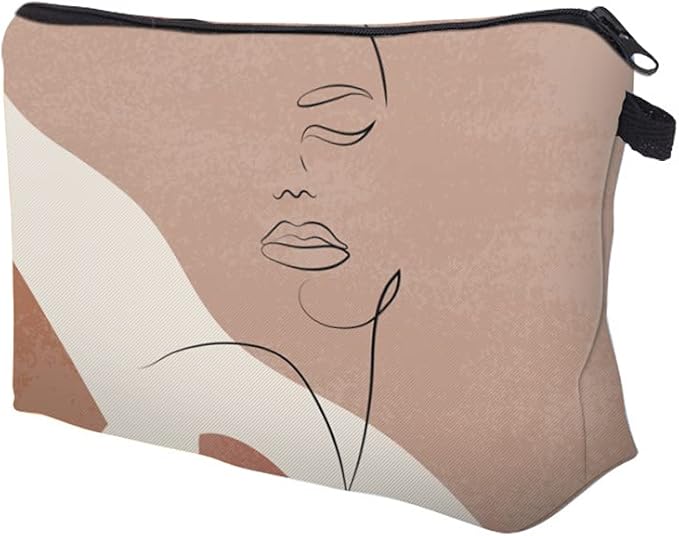 Deanfun Makeup Case Small, Cosmetic Zipper Bag Waterproof for Purse Mini, Women Cute Traveling Accessories Pouch for Ladies Thanksgiving Christmas Gifts(D2-55419)