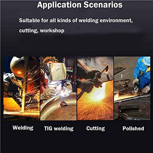 Utoolmart Welding Mask Semi Automatic Handheld Shield Welding Helmet Arc Tig Grinding Face Protector with Eyeglass for High Welding Operation Temperature 1pcs